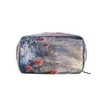 thumbnail image 2 of BZSMCE Makeup and Cosmetic Bag Women Simple Roses Blooming in Snowy Forest Pattern Square Cosmetic Bag, 2 of 6