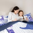 thumbnail image 4 of Erosebridal Blue Lion Kids Bedding Comforter Set 7pcs, Cute Zoo Animal Queen Bedding Sets, 4 of 7