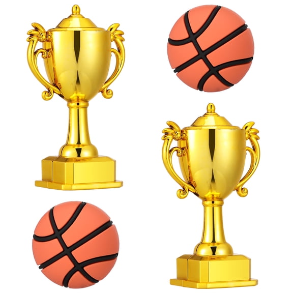 DEEPCRAFF Basketball Themed Cake Toppers Multi-Color Plastic Silicone Birthday Decor 2Sets
