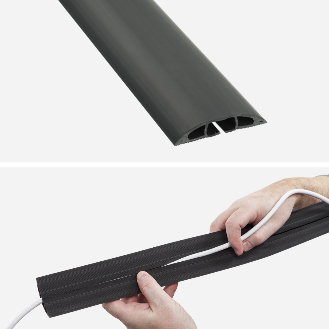D-Line Floor Cable Cover 6ft Black photo 8
