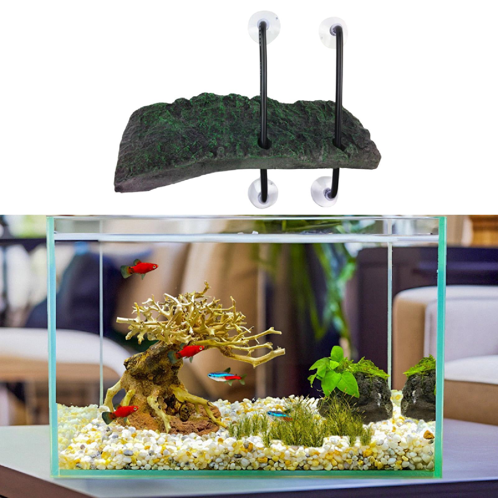 Reptile Ledge Floating Platform Climbing Dock with Lifelike Rock Appearance for Bearded Dragons Lizards Geckos