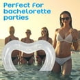 thumbnail image 5 of Heart Pool Float 47.3 x 39.4 Inch Inflatable Swim Rings Heart Shaped Bachelorette Pool Rings Glitter Swimming Pool Float Tube Summer Water Fun Beach Party Toys for Adults, 5 of 7