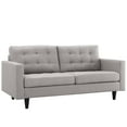 thumbnail image 5 of Modern Contemporary Urban Design Living Room Lounge Club Lobby Armchair and Lovesea and Sofa Set, Fabric, Light Grey Gray, 5 of 8