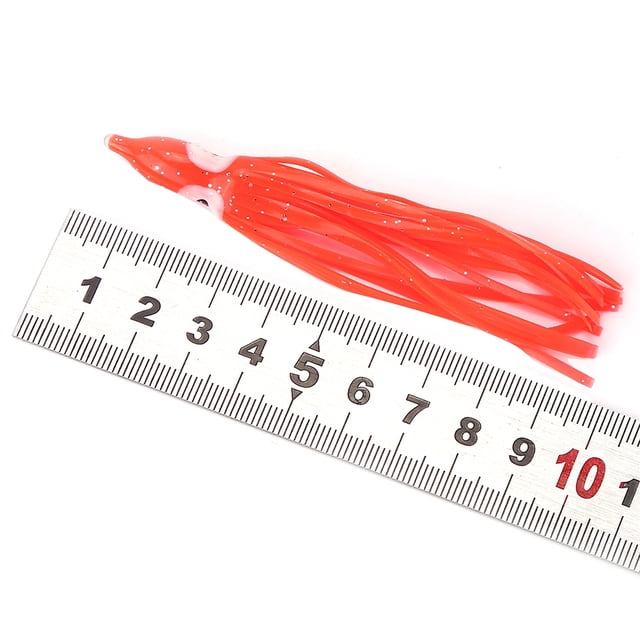 20 Pcs Leurres de Pêche pour Calmar, Ensemble de Leurres Jupe pour Calmar en PVC Souple, Leurres pour Calmar Réutilisables pour Suspendre des Leurres de Pêche