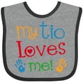 thumbnail image 3 of Inktastic My Tio Loves Me Boys or Girls Baby Bib, 3 of 4