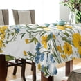 thumbnail image 4 of Yayeee Tablecloths for Rectangular Tables 54 x 54 inch Party Table Cover, Yellow Floral, 4 of 6