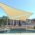 thumbnail image 5 of ColourTreeUSA  Triangle Sun Shade Sail HDPE Mesh Fabric Screen Canopy UV Block 190 GSM 18' x 18' x 18' - Beige, 5 of 5