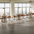 thumbnail image 2 of Tribesigns Round Conference Table for 2-4 People, 31.5-Inch Small Wooden Office Table with Sturdy Base, Farmhouse Home Office Meeting Desk for Small Spaces, Rustic Brown, 2 of 16