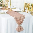 thumbnail image 2 of 4X Sparkly Rose Gold Sequin Table Runners 12X108 Inch Shimmer Table for Wedding Anniversary Birthday Table Cloth, 2 of 6