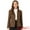 Brown, variant on DARING DIVA Women's Faux Suede Lapel Collar Button Down Blazer XS Light Brown