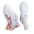 thumbnail image 3 of AUDeals Women's Retro Court Sneakers, Lace Up Casual Shoes with Tennis Inspired Style for Walking and Hiking (Pink, 7), 3 of 9