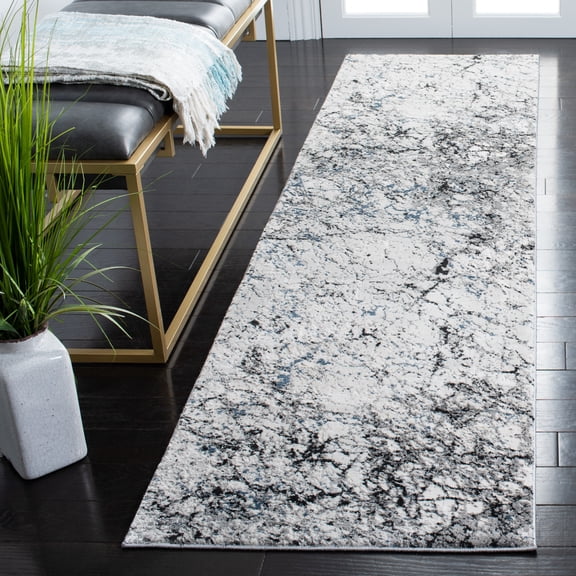 Safavieh Invista Nita Abstract Runner Rug, Ivory/Gray, 2'2" x 8'
