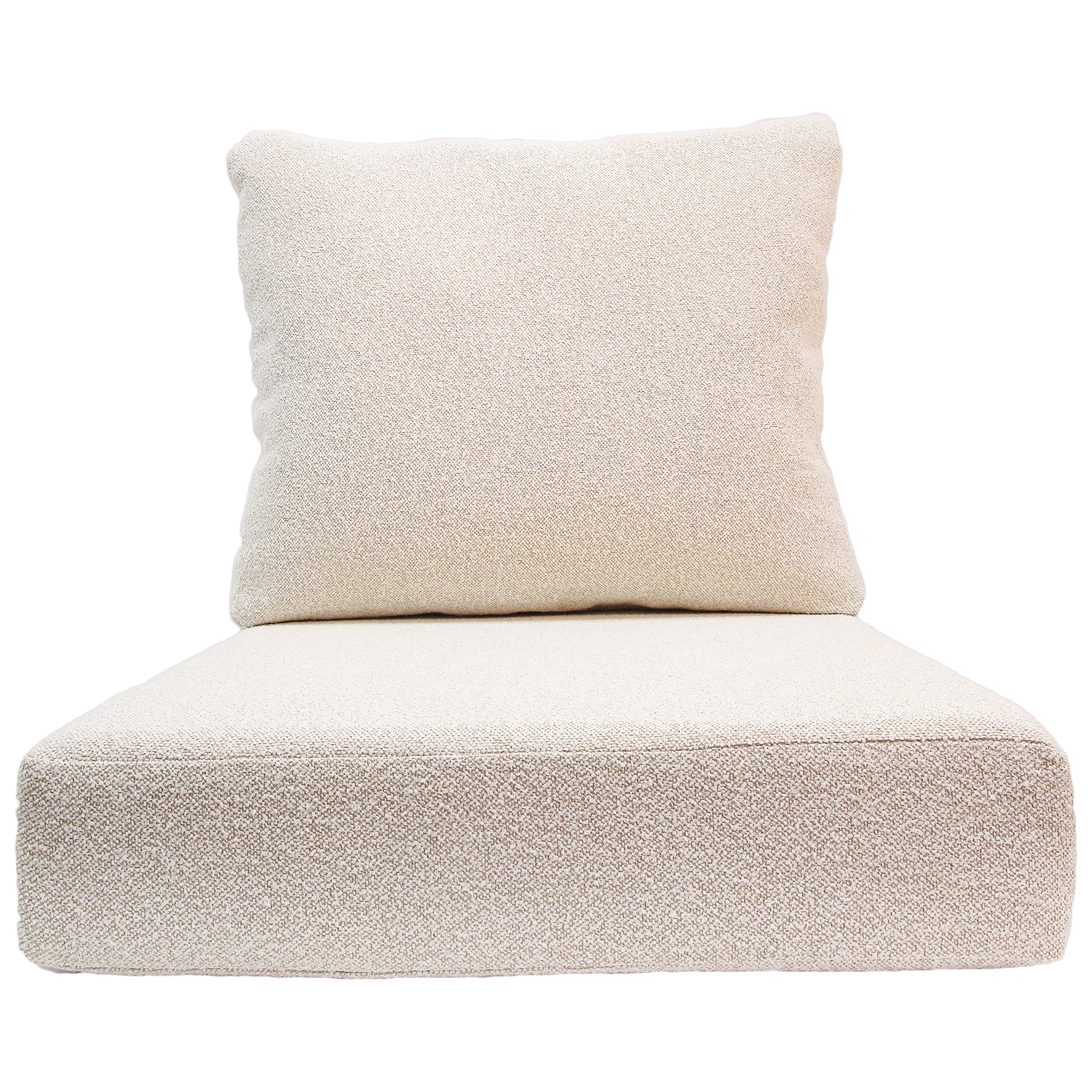 Better Homes & Gardens 24"x 24" Outdoor Deep Seat Cushion, 2-Piece, Cream Boucle