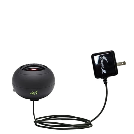 Gomadic Intelligent Compact AC Home Wall Charger suitable for the AYL SPK001 - High output power with a convenient, foldable plug design - Uses TipExc