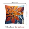 thumbnail image 4 of Burnt Orange Navy Blue Pillow Covers Fall Decor Dahlia Flowers Thanksgiving Autumn Decorative Couch Lumbar Pillow Cases Home Decor for Living Room Bedroom Bed Cushion Outdoor, 4 of 6