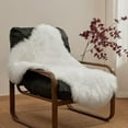 thumbnail image 2 of JOLUSERE Luxury Ultra Soft Faux Fur Area Rugs,2'x3'Fur Chair Cover Seat Pad Small Fuzzy Fur Rugs, White, 2 of 9