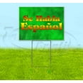 thumbnail image 1 of Se Habla Espanol (18" x 24") Yard Sign, Includes Metal Step Stake, 1 of 6