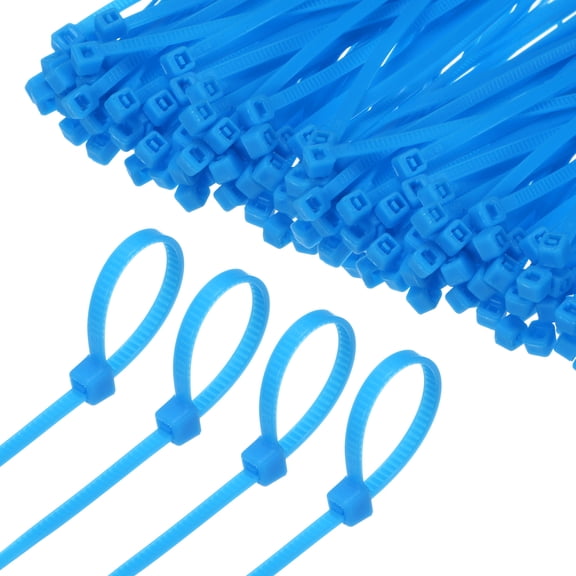 Uxcell 200-Pack Nylon Zip Ties 6 Inch 18 Lbs Self-Locking Cable Zip Ties for Indoor Outdoor Home Office Blue