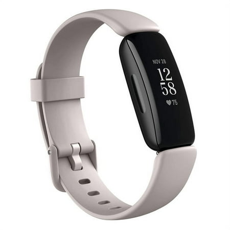 Fitbit Inspire 2 Health and Fitness Tracker, Black and White (Small and Large Bands)