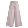 thumbnail image 6 of Wide Leg Pants Woman Elastic High Waist Loose Casual Lightweight Striped Flowy Palazzo Pants with Pockets, 6 of 6