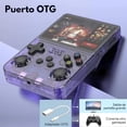 thumbnail image 3 of Emulador Consola de Videojuegos Retro Portátil R36S Pantalla 3.5", IPS, Sistema de Emulación Pre-Instalado 64GB+15,000 Juegos Clásicos de Mano Retro Handheld Game Console (Morado), 3 of 9