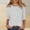#120-Gray, variant on Ounisa Womens 3/4 Sleeve Tops Crew Neck Random Plaid Printed Loose Fit Soft Fabric Breathable 2026 Spring Daily Casual Comfortable Stylish Pullover Tees S-2XL