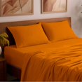 thumbnail image 7 of Mellanni 4-Piece Iconic King Bedsheet Set - Microfiber, 16" Deep Pocket, Cooling, Wrinkle, Fade, Stain Resistant, Persimmon, 7 of 7