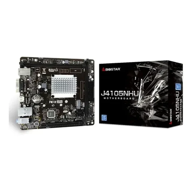 Tarjeta madre con procesador intel celeron J4105 Ryscom Biostar con memoria RAM 4GB
