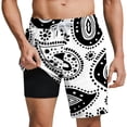 thumbnail image 2 of Aobny with Liner Shorts Men Board Paisley Bottoms Casual Slim Work Clothes,S, 2 of 6