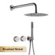 thumbnail image 1 of Simple black brass shower system with wall mounted design Two handles Dual control for Hot & Cold 2-function hidden bathroom Tap My Lux Decor Round, 1 of 12
