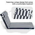 thumbnail image 4 of swing Chaise Lounge Cushions Outdoor, Waterproof 72 x 21Inch Patio Chaise Lounge Replacement Cushion for Lawn Pool（Navy White Stripes，2pcs）, 4 of 6