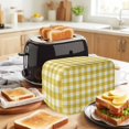 thumbnail image 3 of Toaster Cover 2 Slice, Yellow Gradient Dustproof Bakeware Oven Protector with Top Hook, Farm Plaid Buffalo Checkered Gingham Waterproof Small Kitchen Appliance Toasters Dust Cover, 12"x7.5"x8", 3 of 7