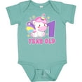 thumbnail image 3 of Inktastic 1 Year Old with Cute Unicorn Birthday Girls Baby Bodysuit, 3 of 5