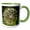 Green/White, variant on 3drose, Tragopogon Wildflower Salsify Nature Lovers Art, 11oz Two-tone Green Mug