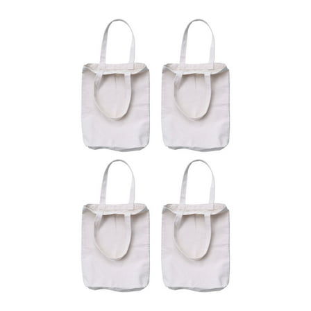 4 Pcs Eco Bag Graffiti Shopping Bags Canvas Bags Blank Canvas Tote Bags DIY Grocery Bags Student Shopping