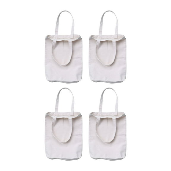 4 Pcs Eco Bag Graffiti Shopping Bags Canvas Bags Blank Canvas Tote Bags DIY Grocery Bags Student Shopping