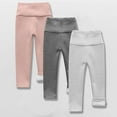 thumbnail image 3 of Mgmyaa 3-Pack Boys Girls High Waist Sweatpants Fleece Lined Slim-Leg Elastic Leggings Warm Pants, 3 of 3