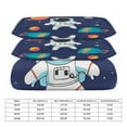 thumbnail image 2 of 3 Pcs Soft Bedding Set, Includes 1 Duvet Cover with Zipper And 2 Pillow,Shams Cartoon Space Astronaut King(102"×90"), 2 of 8