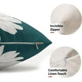 thumbnail image 2 of Daisy Flower Teal Lumbar Pillow Covers 12x20 Inch White Petal Floral Bloom Decorative Pillow Cases Spring Summer Seasonal Cushion Covers Farmhouse Home Decor for Porch Couch Outdoor Set of 2, 2 of 6