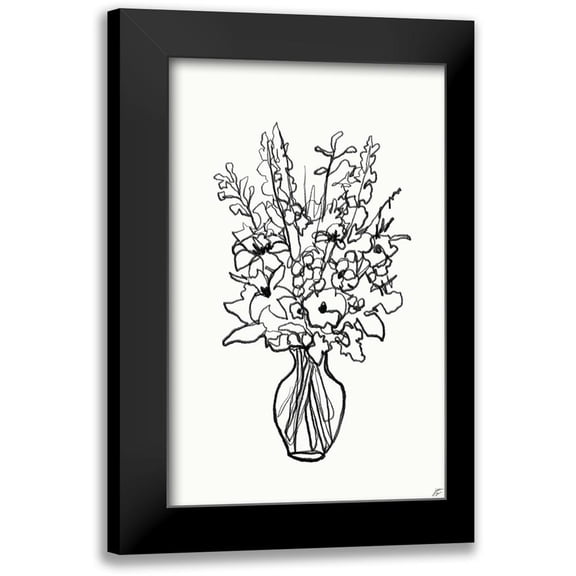 Lee, Judson 10x14 Black Modern Framed Museum Art Print Titled - Floral Arrangement III