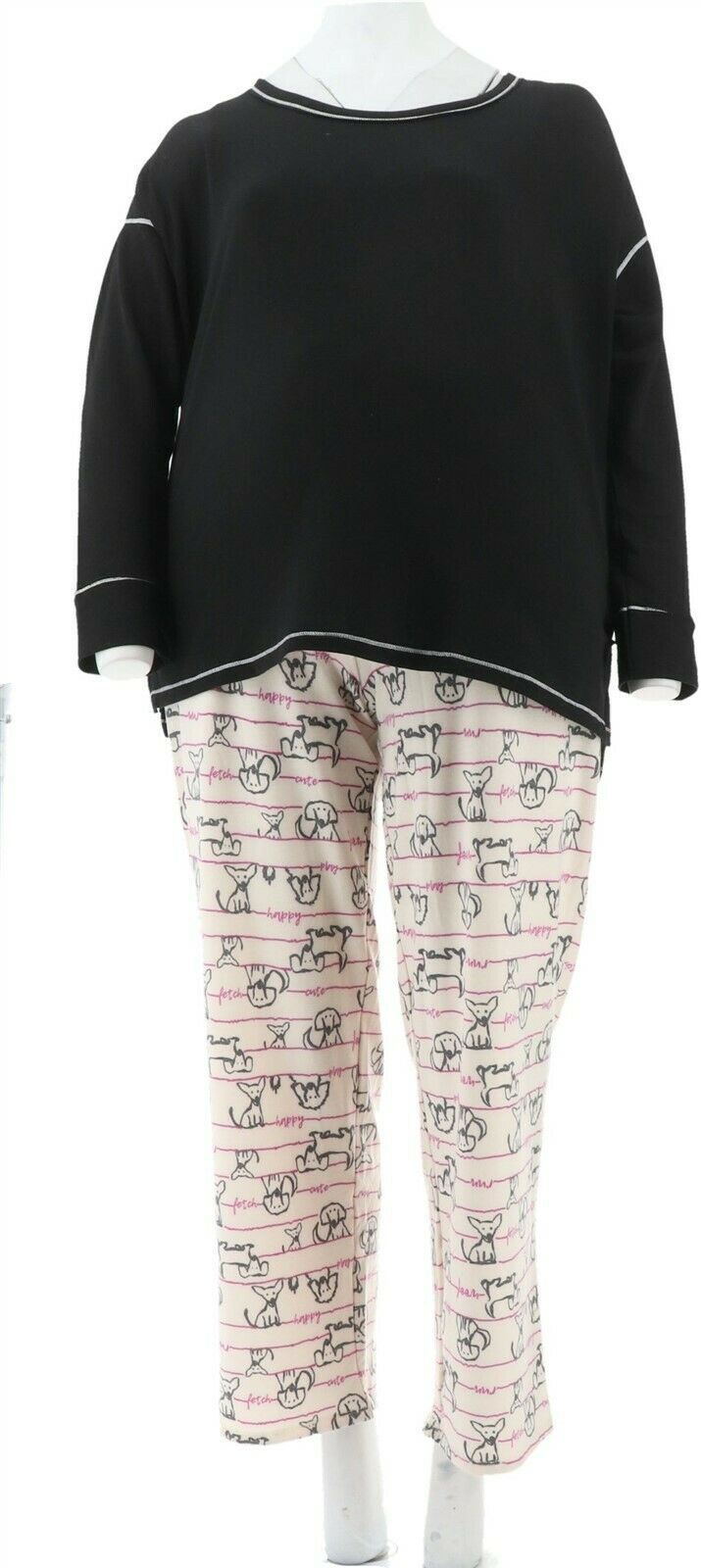 ClimateRight by Cuddl Duds Cuddl Duds Comfortwear French Terry Pajama