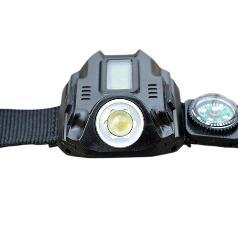 Portable Wrist Light R2 LED Wrist Watch Flashlight USB Rechargeable