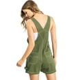 thumbnail image 3 of Revolt Women's Juniors Classic Twill Short Overalls (M, Olive/WT Stitch), 3 of 3