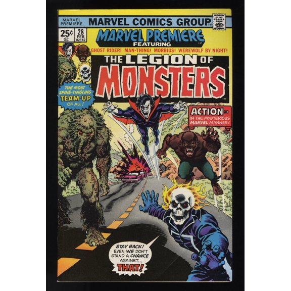Marvel Premiere #28 VF- 7.5 1st Legion of Monsters Ghost Rider Morbius! Comic Book