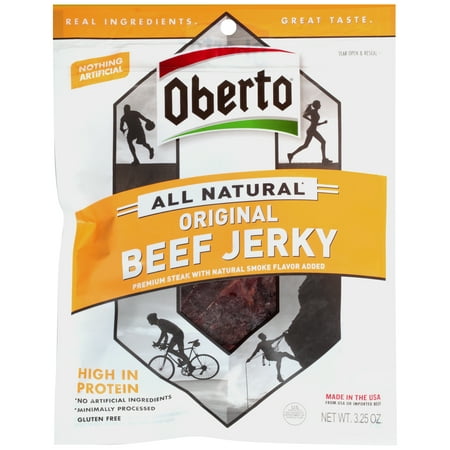 Oberto All Natural Original Beef Jerky 3.25 oz. (Best Way To Store Beef Jerky)