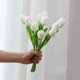 thumbnail image 5 of 12PCS / Set PU Impresionante Flor de tulipán de Holanda Toque real Arreglo de flores de seda artificial Ramo Hogar Habitación Oficina Decoración del banquete de boda (Blanco) Xemadio SNFLD1732, 5 of 9