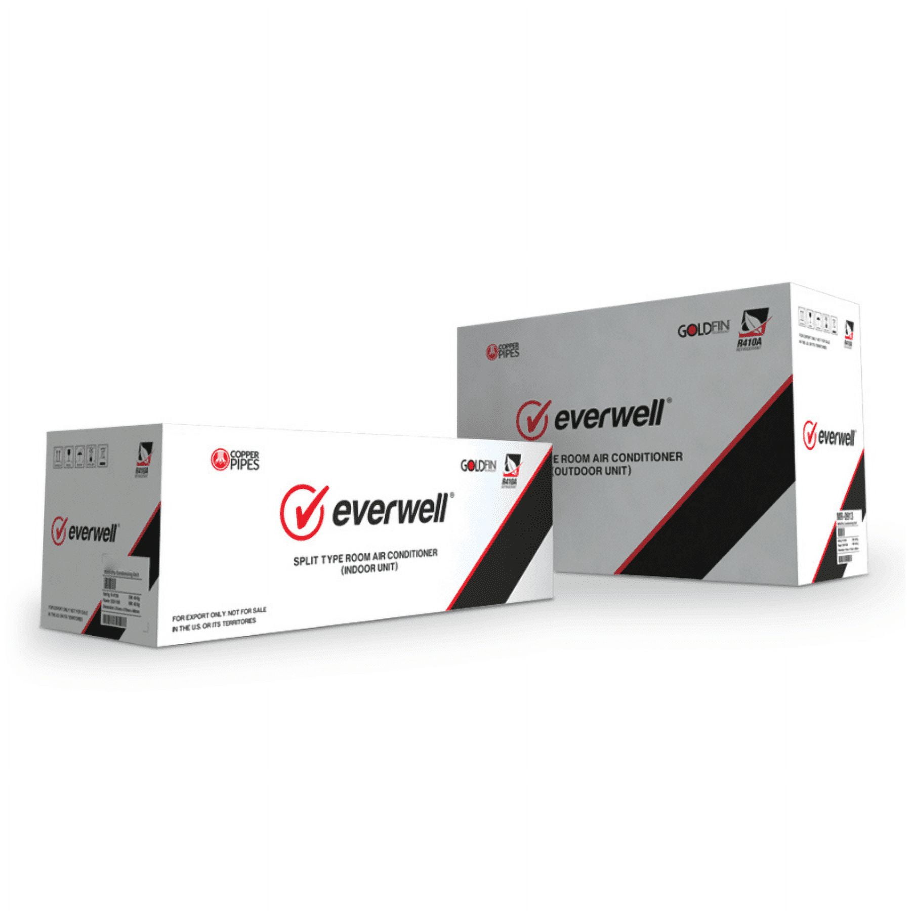 Everwell 12000 BTU AC Mini Split 17 SEER2 Inverter AC Ductless Only Cold System 110V