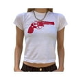 thumbnail image 2 of Qiylii Women Crop Tops 90S Vintage Short Sleeve Tee Tops Graphic Print Grunge Shirt Slim Fit Streetwear, 2 of 6