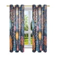 thumbnail image 7 of Yayeee Window Curtains Light Filtering 63"x52" Grommet Panel Pair Home Living Room Decor, Pink Christmas Splendor, 7 of 7