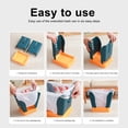 thumbnail image 3 of Basura ajustable puede expandible cubo para dormitorio de baño () amarillo azul, 3 of 7